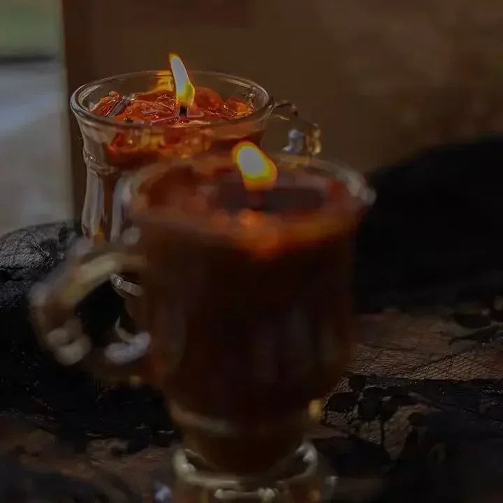 Vela Aromática de Café em Copo Elegante para Decoração