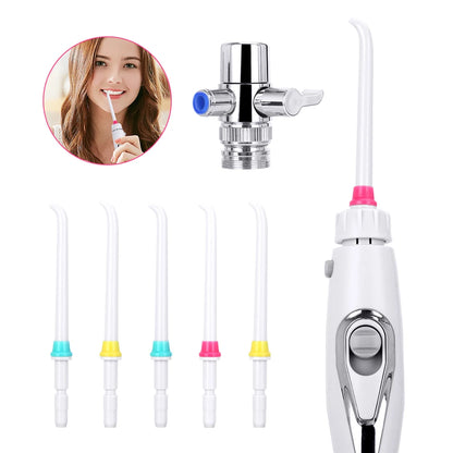 Torneira irrigador oral jato de água para limpeza palito dentes flosser dental irrigador implementos dental flosser limpador de dentes