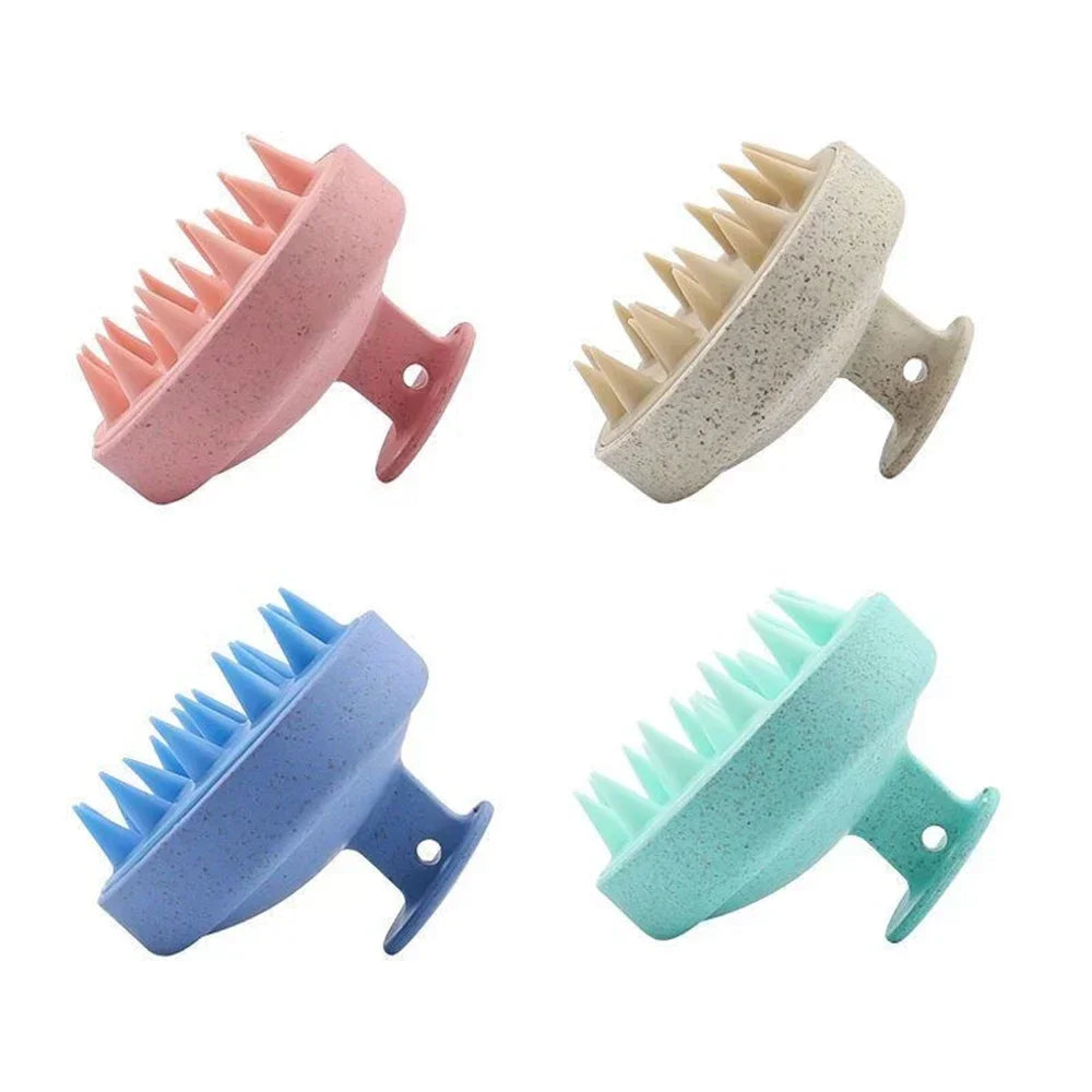 Escova de shampoo de silicone, escova de massagem corporal, banho, chuveiro, salão de cabeleireiro, ferramenta de massagem do couro cabeludo, pente de lavagem de cabelo, 1 peça