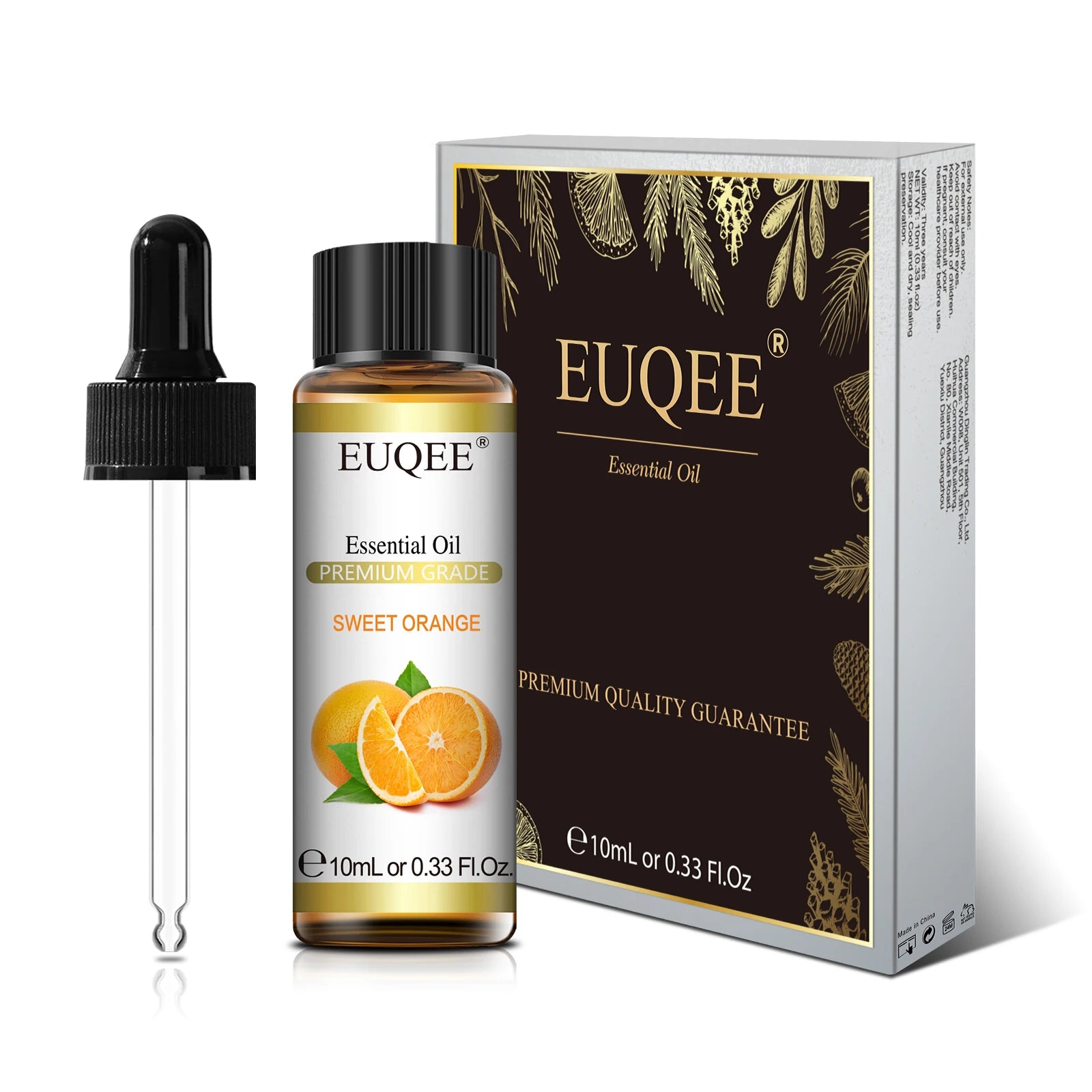 Euqee 10ml óleo essencial de planta natural com conta-gotas para difusor umidificador lavanda jasmim eucalipto baunilha óleos essenciais