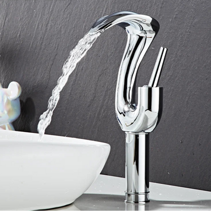 Ouro criativo torneira da bacia de lavagem quente e fria torneiras pia do banheiro único furo torneiras do banheiro deck montado água