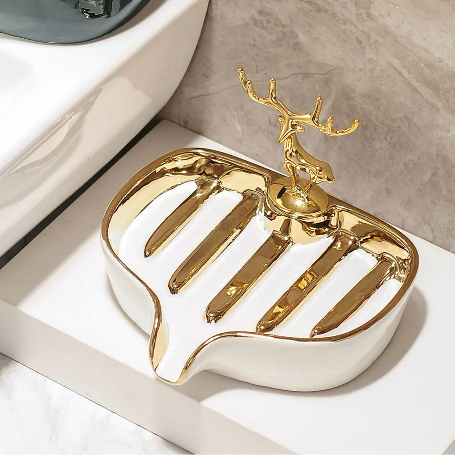 Caixa de sabão cerâmica saboneteira para suprimentos do banheiro dreno água pratos titular produtos mercadorias domésticas jardim